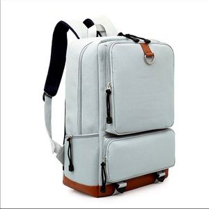 Laptop Backpack 🎒 Grey/Brown